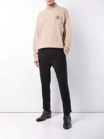 Shop Enfants Riches Deprimes Logo Roll Neck Jumper In Neutrals