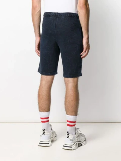 Shop Off-white Printed Track Shorts In Blue
