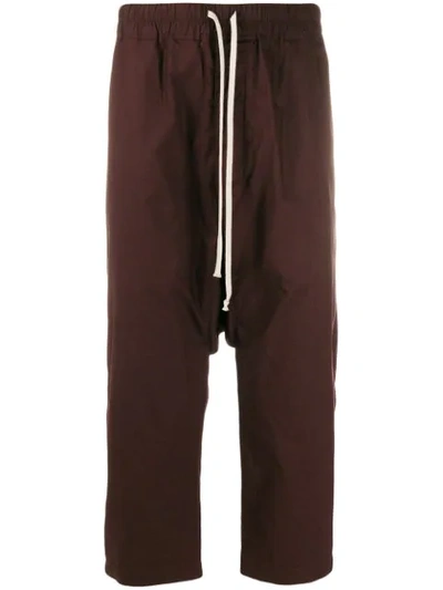 Shop Rick Owens Drkshdw Drop-crotch Trousers In Brown