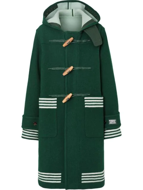 burberry green wool coat