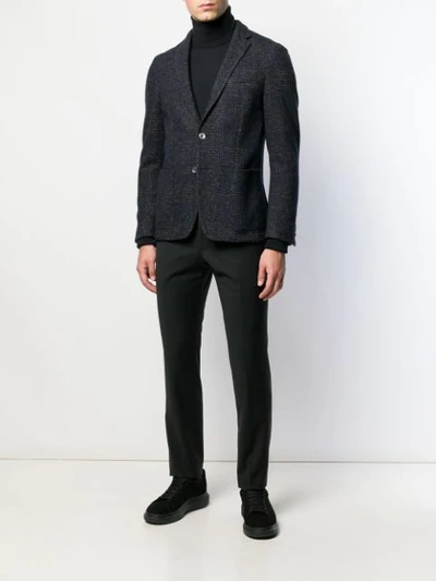 Shop Hugo Boss Slim-fit Tailored Trousers In Black