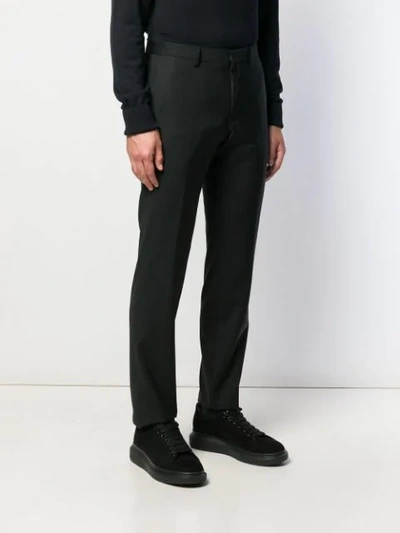 Shop Hugo Boss Slim-fit Tailored Trousers In Black