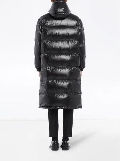Shop Prada Nylon Puffer Coat In Black