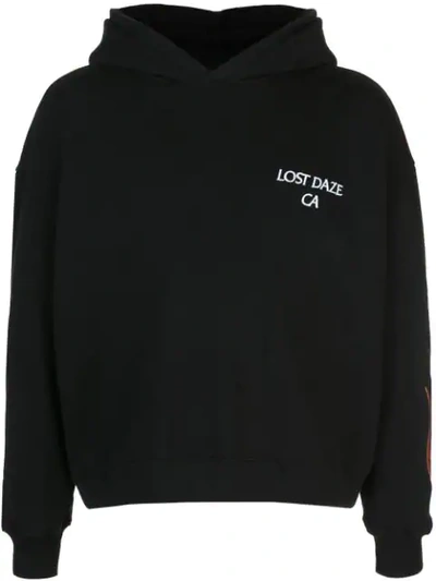 Shop Lost Daze Los Day Trip Hoodie In Black