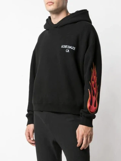 Shop Lost Daze Los Day Trip Hoodie In Black