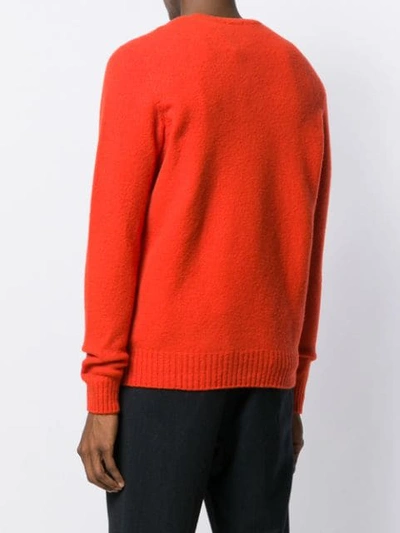 Shop Drumohr Knitted Sweatshirt In Orange