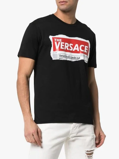 Shop Versace 'the ' Print T In Black