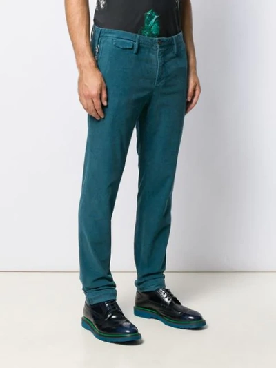 Shop Pt01 Classic Straight-leg Chinos In Blue