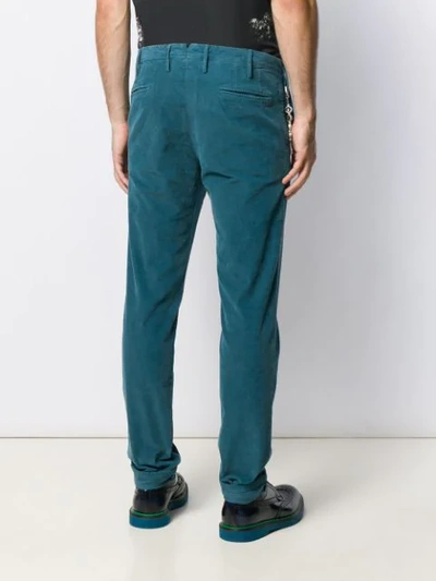 Shop Pt01 Classic Straight-leg Chinos In Blue