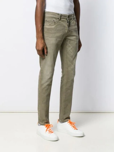 Shop Dondup Schmale Jeans In Neutrals