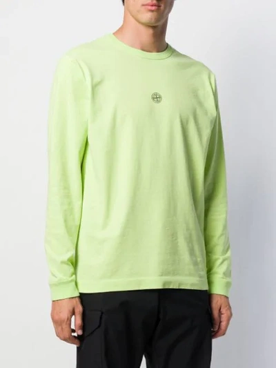 Shop Stone Island Relaxed-fit Printed Sweatshirt In Green