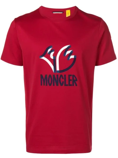 Shop Moncler Logo Patch T In Red
