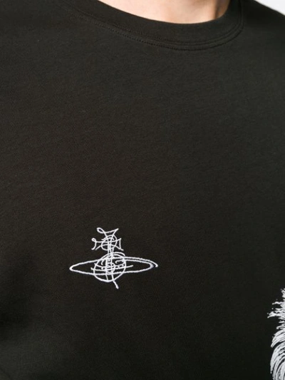 Shop Vivienne Westwood Contrast Print T-shirt In Black