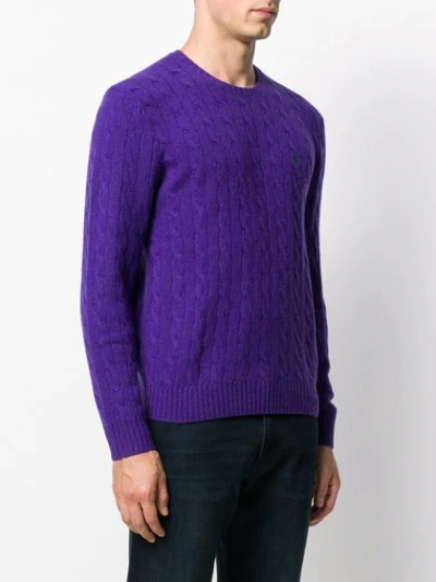 Shop Polo Ralph Lauren Wool Cable Knit Jumper In Pink