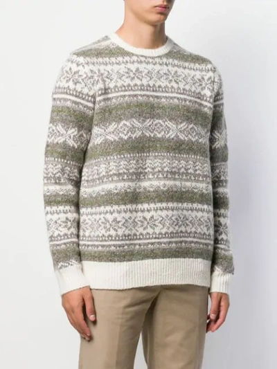 ALEX MILL FAIRISLE PATTERN JUMPER - 灰色