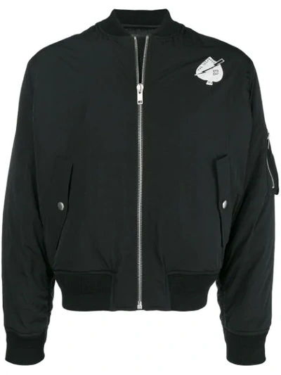 Shop Givenchy Logo Bomber Jacket In Black