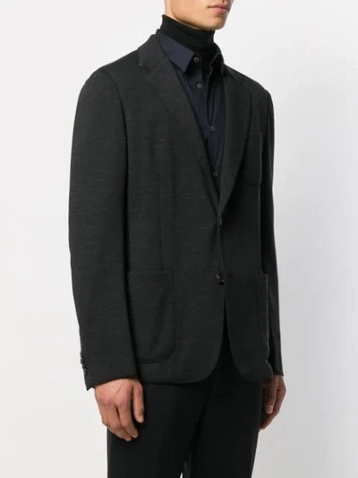 Shop Z Zegna Fitted Blazer In Black