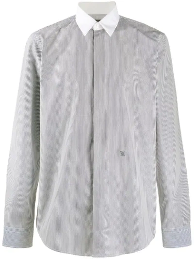 Shop Fendi Italian-style Collar Shirt In Blue