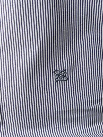Shop Fendi Italian-style Collar Shirt In Blue