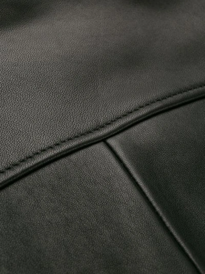 Shop Acne Studios Straight Leather Jacket In Black