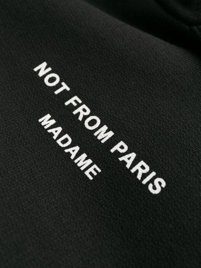 Shop Drôle De Monsieur Printed Cotton Hoodie In Black