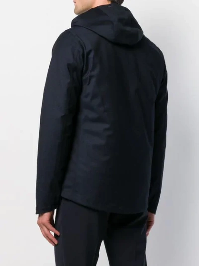 Herno Hooded Down Jacket In Blue