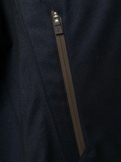 Herno Hooded Down Jacket In Blue