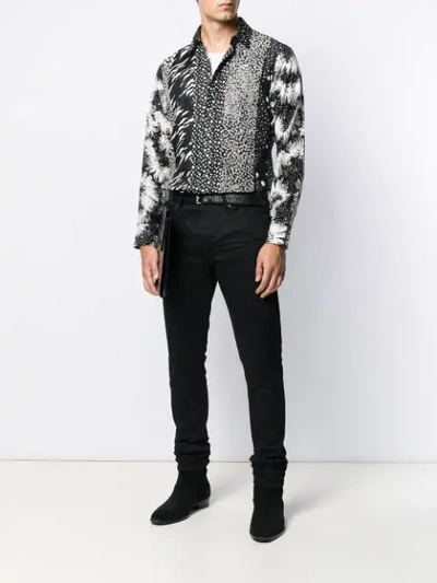 Shop Givenchy Multi Pattern Shirt In Black