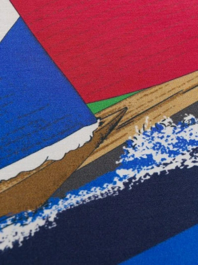Shop Ralph Lauren Graphic Nautical Print Shirt In Blue
