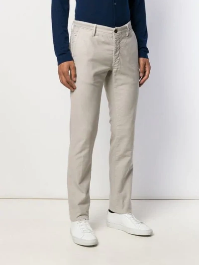 Shop Incotex Casual Tailored Trousers In Neutrals