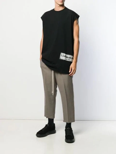 Shop Rick Owens Oversized-trägershirt In Black