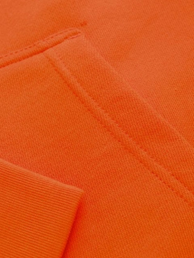 Shop Adidas Originals Logo Print Hoodie In Orange
