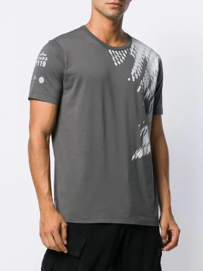 Shop Stone Island Shadow Project Graphic Print T-shirt In Grey