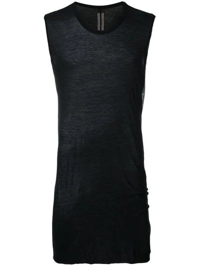 Shop Rick Owens Basic Sleeveless T-shirt In Black