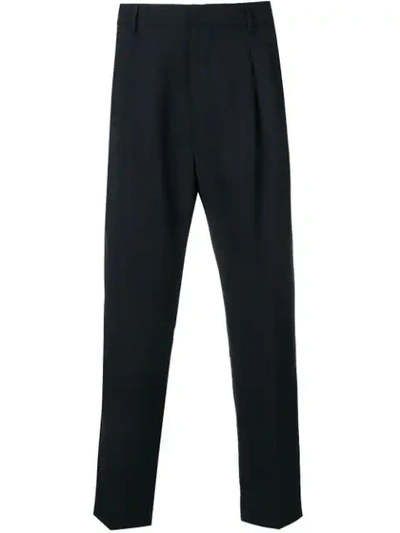 Shop Ami Alexandre Mattiussi High-waisted Pleated Trousers In Blue