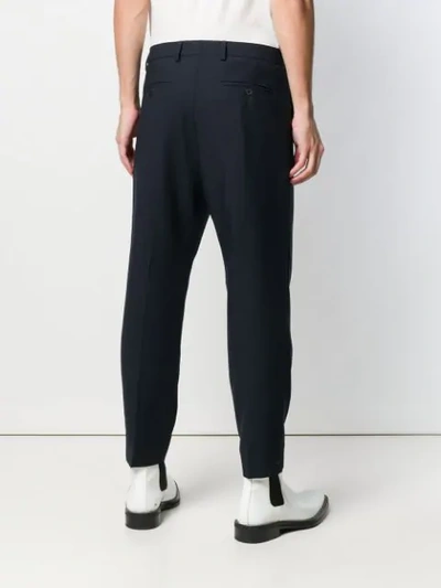 Shop Ami Alexandre Mattiussi High-waisted Pleated Trousers In Blue