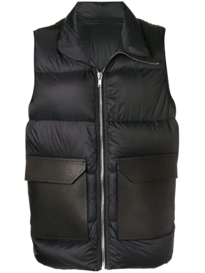 Shop Rick Owens Puffer Sleeveless Jacket In Black