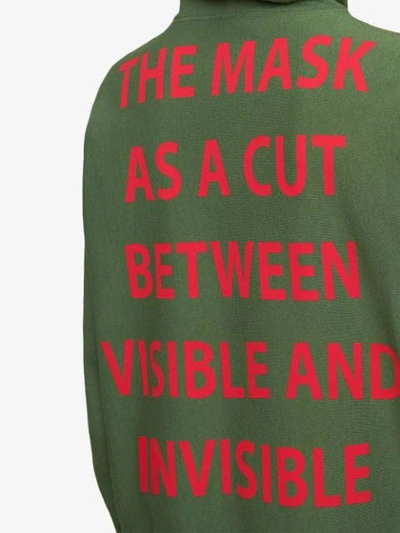 Shop Gucci Manifesto Oversized Hoodie In Green