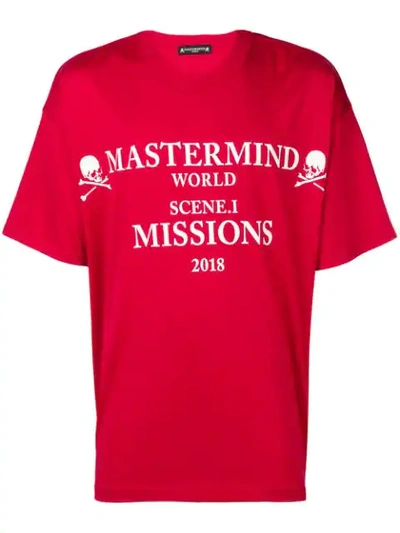 MASTERMIND WORLD PRINTED T-SHIRT - 红色