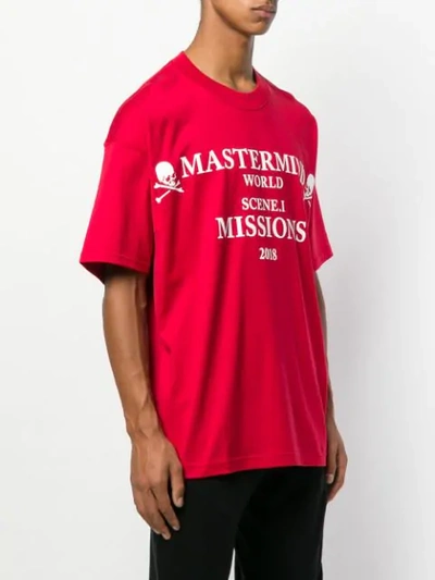 MASTERMIND WORLD PRINTED T-SHIRT - 红色