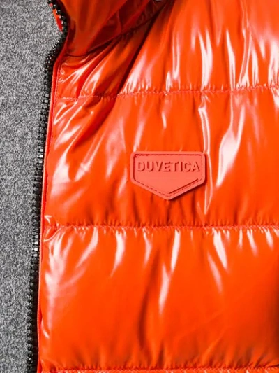 Shop Duvetica Padded Hooded Jacket In Orange