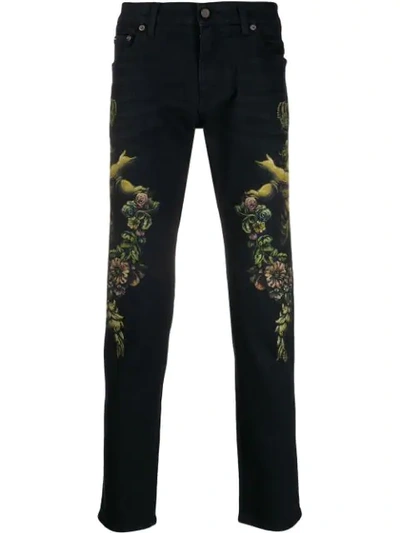Shop Dolce & Gabbana Cupid Mid-rise Straight-leg Jeans In Black