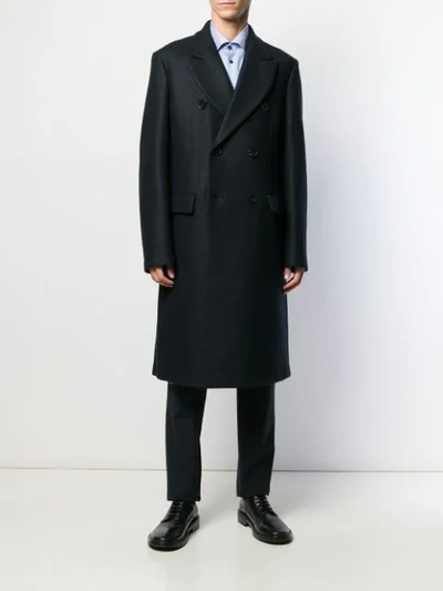 HARRIS WHARF LONDON DOUBLE-BREASTED MIDI COAT 