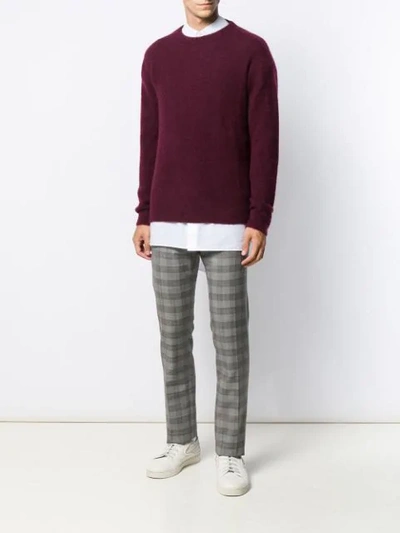Shop Roberto Collina Slim-fit Knit Sweater In Red