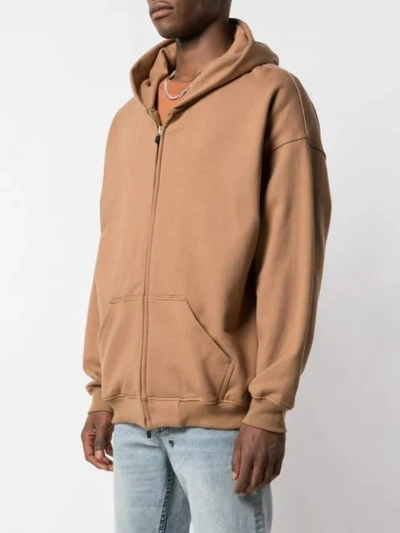 Shop Fear Of God Everyday Zipped Hoodie In Neutrals