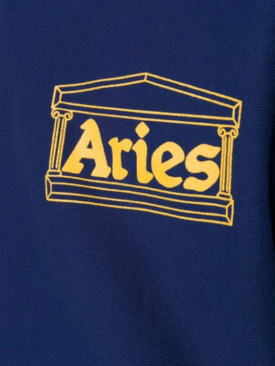 Shop Aries Temple Logo Sweatshirt In Indigo Blue