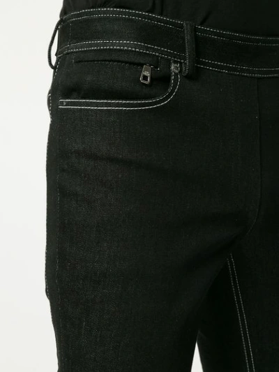 Shop Neil Barrett Cropped Slip-on Jeans - Black