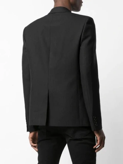 Shop Saint Laurent Beaded Fitted Blazer In Black