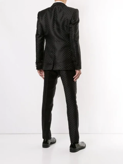 Shop Dolce & Gabbana Jacquard Suit In Black