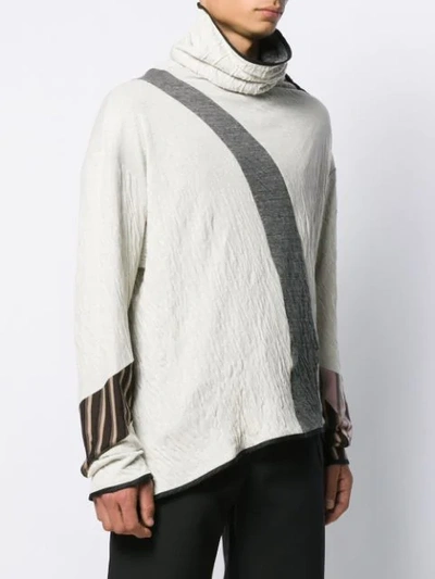 Shop Kiko Kostadinov Asymmetric Sweater In White